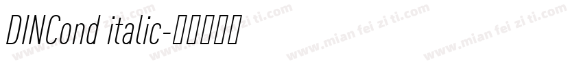 DINCond italic字体转换